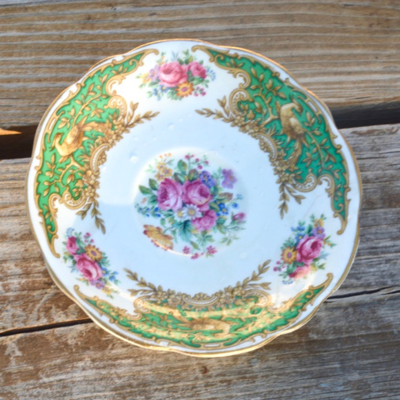 Antique Victorian Floral Bouquet Saucer Plate - Picture 4 of 5
